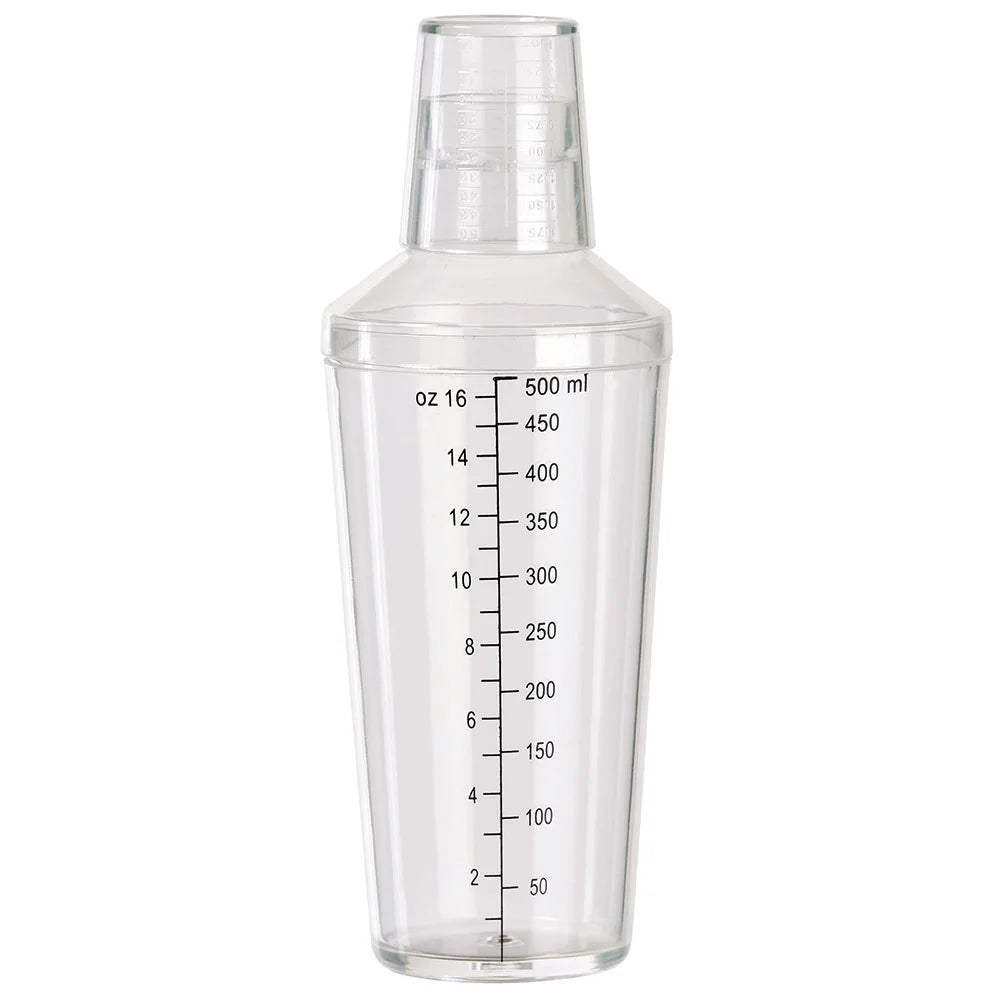 Winco BS-16PC 16 oz. Clear Plastic Bar Shaker