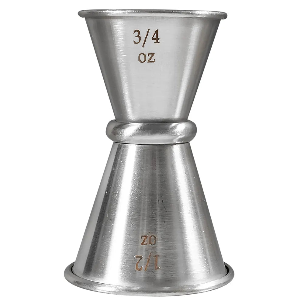 Winco J-6 Japanese-Style Stainless Steel Jigger, 1/2 oz. x 3/4 oz.