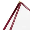 Winco PMC-14U Burgundy Single Menu Cover, 9-3/8" x 14-7/8"