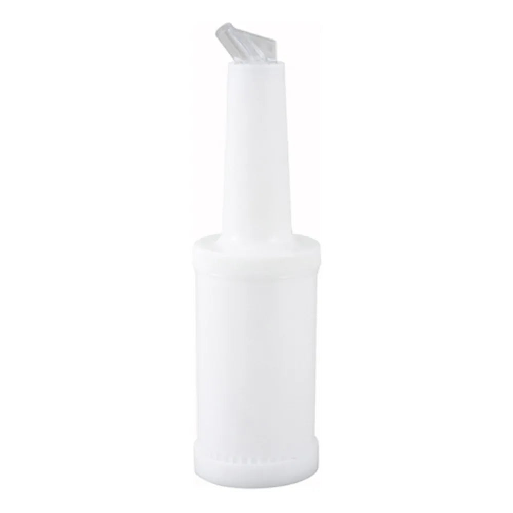 Winco PPB-1W 1 Qt. Pour Bottle with White Spout and Cap