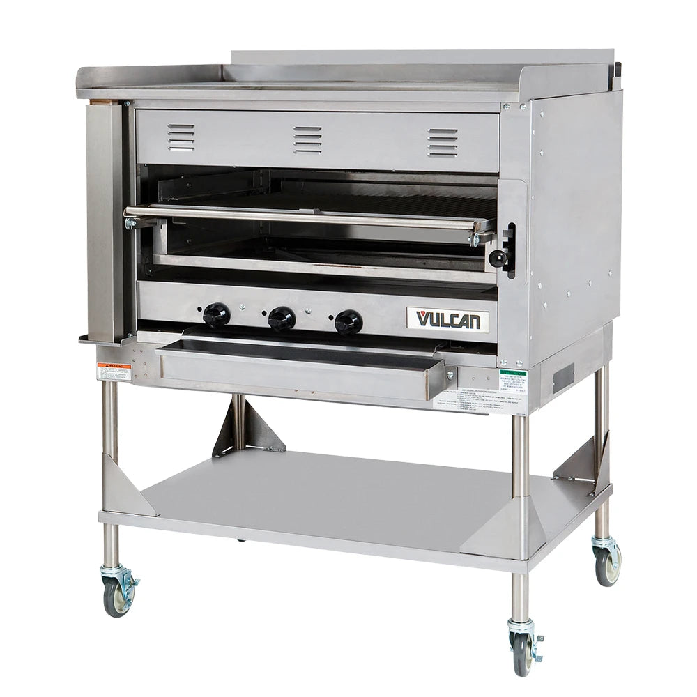 Vulcan VST3B Gas Chophouse Ceramic Broiler w/ Griddle Top & Stand