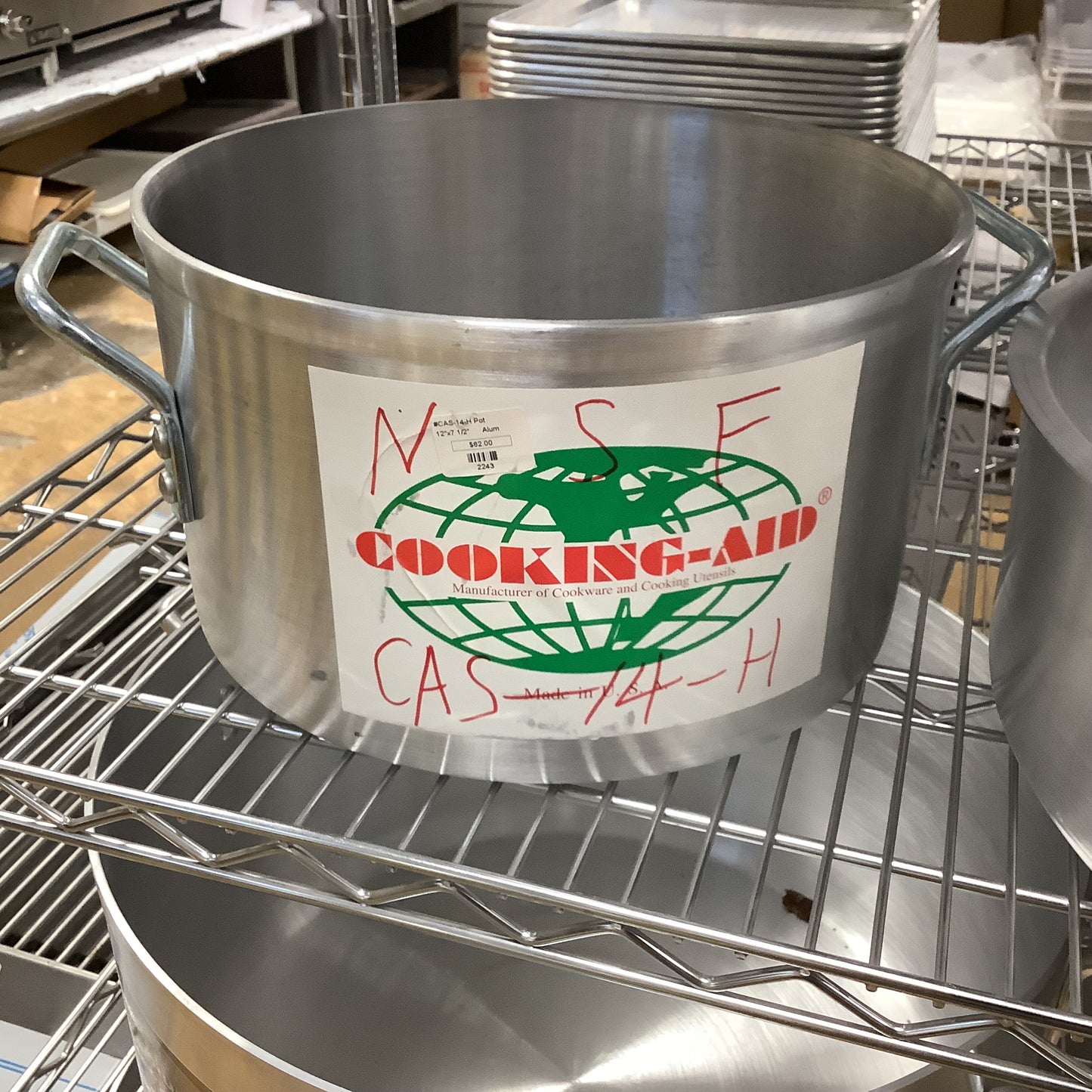 Cooking Aid 14 Qt. Heavy Duty Aluminum Sauce Pot