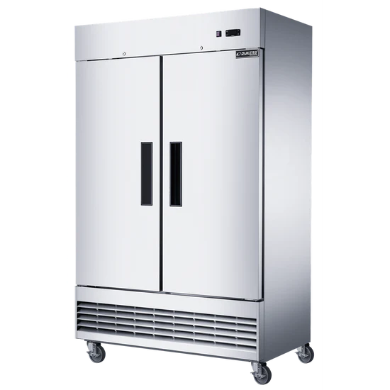 Dukers D47ER 47" Compact 2-Door Commercial Refrigerator in Stainless Steel