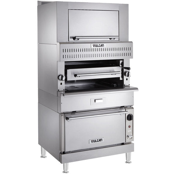 Vulcan VBB1CF Gas Upright Ceramic Broiler w/ Convection Oven Base & Finishing Oven