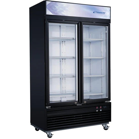 Dukers DSM-41F Commercial Glass Swing 2-Door Merchandiser Freezer