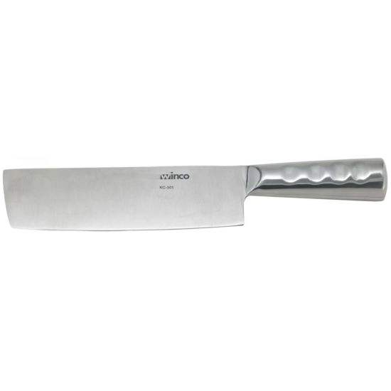 Winco KC-501 8" Chinese Cleaver with Stainless Steel Handle