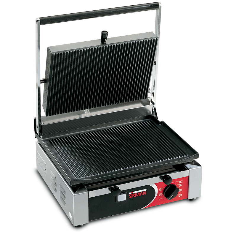 Sirman CORT RR Single Panini Grill w/ Grooved Top & Grooved Bottom