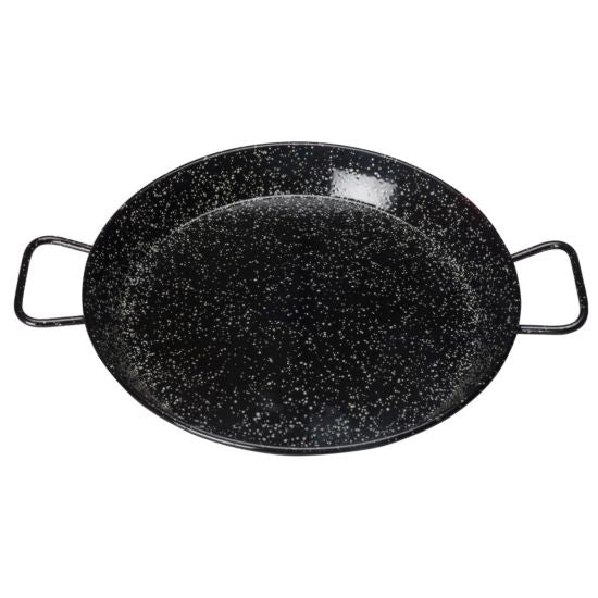 Winco CSPP-23E 23.63" Enameled Carbon Steel Paella Pan