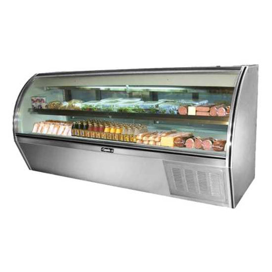 Leader ERCD96 96" Refrigerated Curved Glass Counter Deli Case