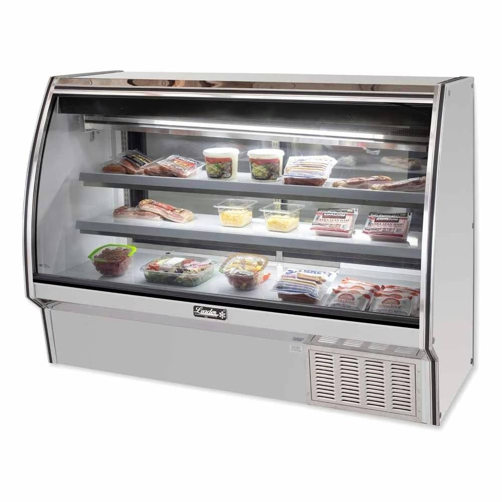 Leader NRHD84 84" Refrigerated Curved Glass High Deli Case
