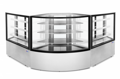 Omcan USA 47708 (RS-CN-0351-C) Refrigerated Corner Display Case