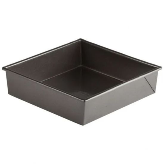 Winco HSCP-0808 8" x 8" x 2 1/4" Aluminized Steel Square Non-Stick Cake Pan