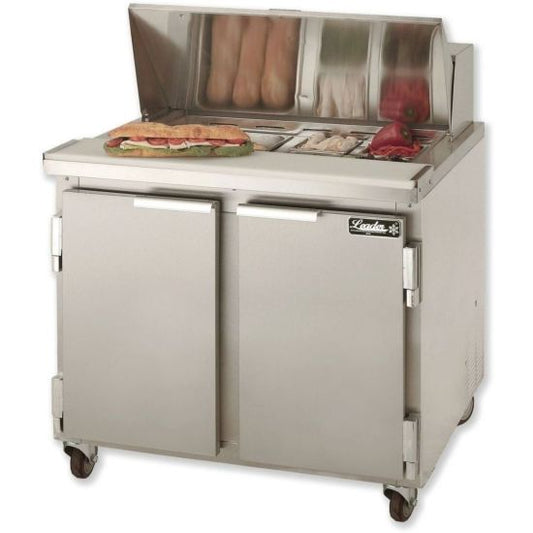 Leader ESLM36 36" Refrigerated Megatop Sandwich Prep Table