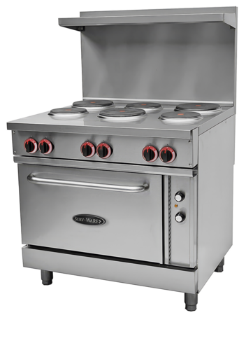 Serv-Ware SWER-36 Serv-Ware - Electric Cooking - 36" Electric Range with Six (6) Plate Burners