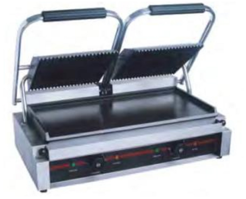Serv-Ware EPG-200GF Serv-Ware - Electric Cooking - Double Panini Grill - Grooved Top