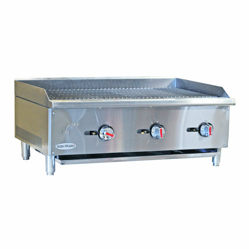 Serv-Ware SCBS-36 Serv-Ware - Gas Cooking - 36” Wide Radiant Broiler - Natural Gas - (3) 30