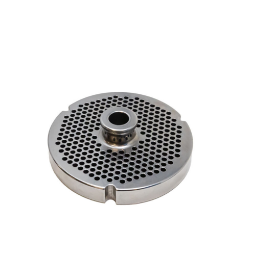 Omcan USA 11169 Stainless Steel #32 machine plate with hub 3.5mm (9/64") - three notches/ round