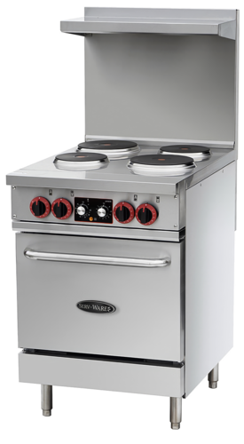 Serv-Ware SWER-24 Serv-Ware - Electric Cooking - 24" Electric Range with Four (4) Plate Burners