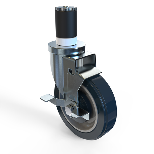 NBR Equipment ES-5-PU-B-TLB Stem Caster