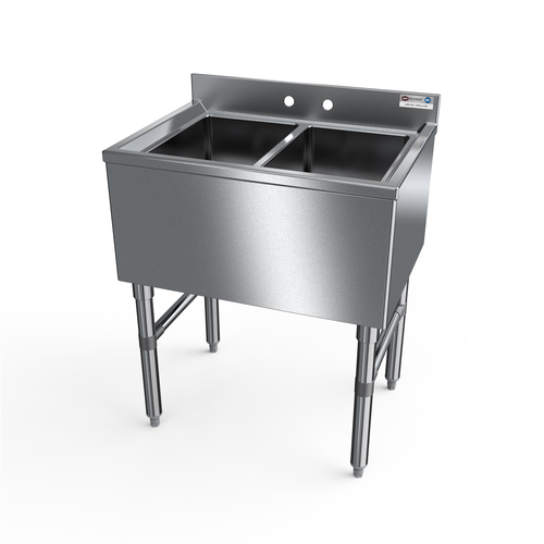 NBR Equipment UW-2-101410-24 Slim-Line Underbar Sink Unit