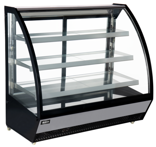 Omcan USA 46471 60-inch Refrigerated Floor Showcase Curved Glass