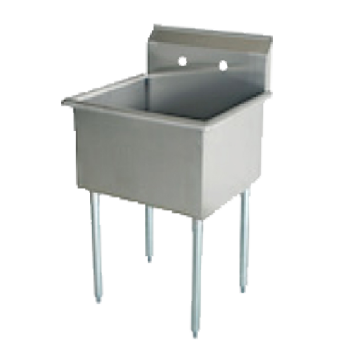 Serv-Ware BS1-1818-V Serv-Ware - Sinks - 21" Budget Sink 1 Bowl - Dimensions: 21" W x 21.5" D x 41" H