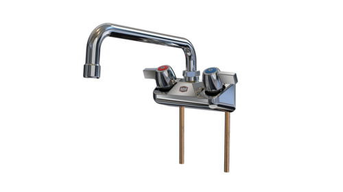 NBR Equipment P3W4S12-SL 4" wall mount shallow faucet