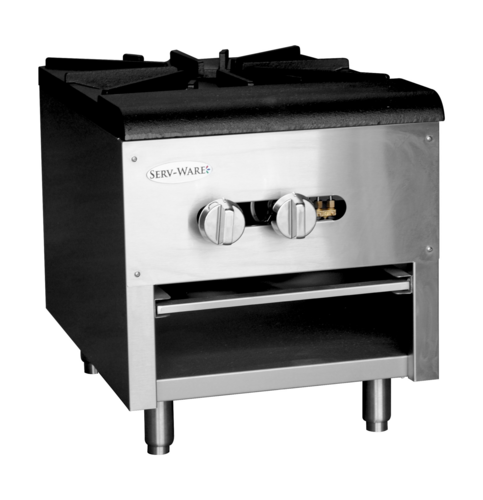 Serv-Ware SSSP-1 Serv-Ware - Gas Cooking - Single Stock Pot Stove - Natural Gas - Dimensions: 18" W x 24.6" D x 20.4" H - BTU/H: 110