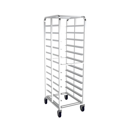 Winholt AL-1812BP-XB Aluminum Mobile Heavy Duty Pan Rack with Plate Casters