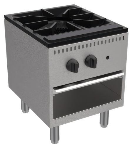 Serv-Ware SSSP-1-LP-SA Serv-Ware - Gas Cooking - Single Stock Pot Stove -Liquid Propane - Dimensions: 18" W x 24.6" D x 20.4" H - BTU/H: 110