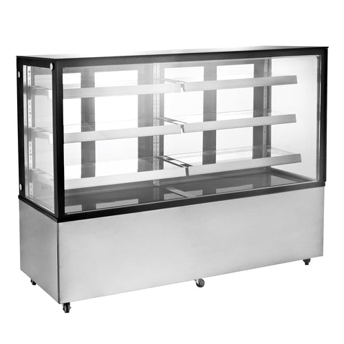 Omcan USA 44505 (RS-CN-0571-S) Square Glass Refrigerated Display Case