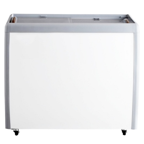 Omcan USA 46493 39-inch Ice Cream Display Chest Freezer with Flat Glass Top