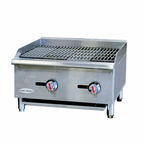 Serv-Ware SCBS-24 Serv-Ware - Gas Cooking - 24” Wide Radiant Broiler - Natural Gas - (2) 30