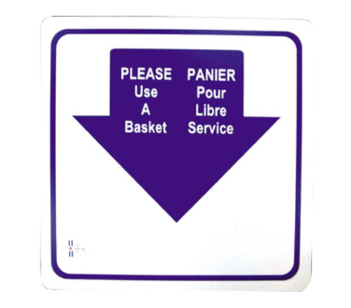 Omcan USA 13043 (13043) Shopping Hand Basket Sign