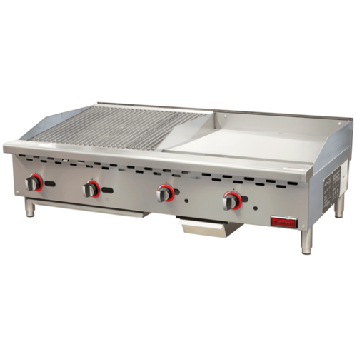 Omcan USA 48297 (CE-CN-24C24G) Griddle/Char-Broiler Combination