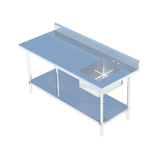 Sapphire Manufacturing SMTPS-3072R Work Table With Prep Sink