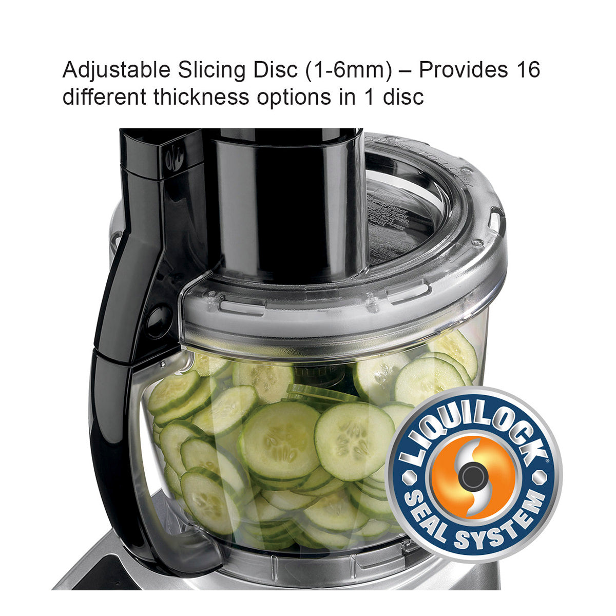 Waring WFP16S 4 Qt. Bowl Cutter Mixer Food Processor with Patented LiquiLock® Seal System
