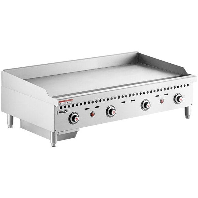 48 in. Commercial Thermostatic Countertop Gas Griddle in Stainless Steel