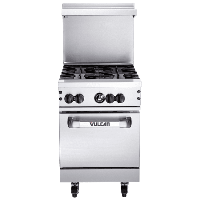 Vulcan 24S-4BP 24" Wide Stainless Liquid Propane Gas Range Oven with 4 Burners