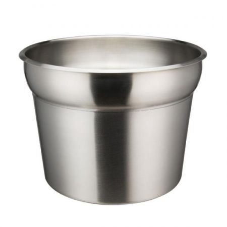 Winco INSN-11 Inset, 11 qt. (352 oz.), 11-1/2" x 9", round, stainless steel, satin finish