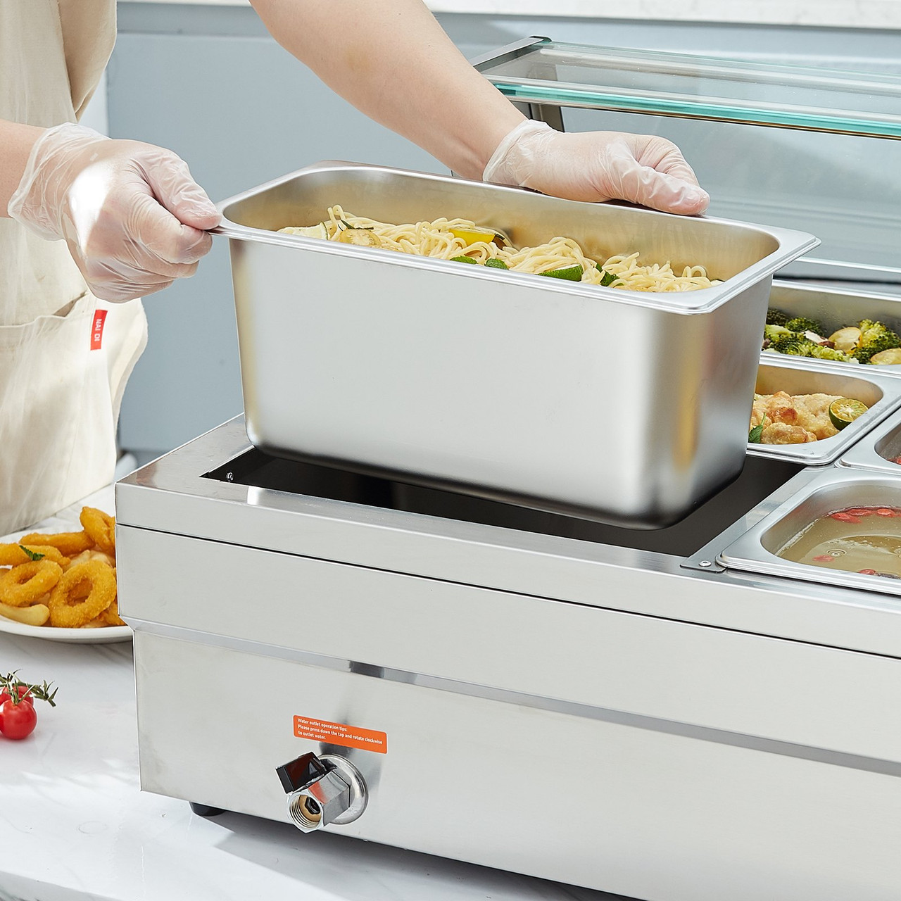 small order electric food warmer counter