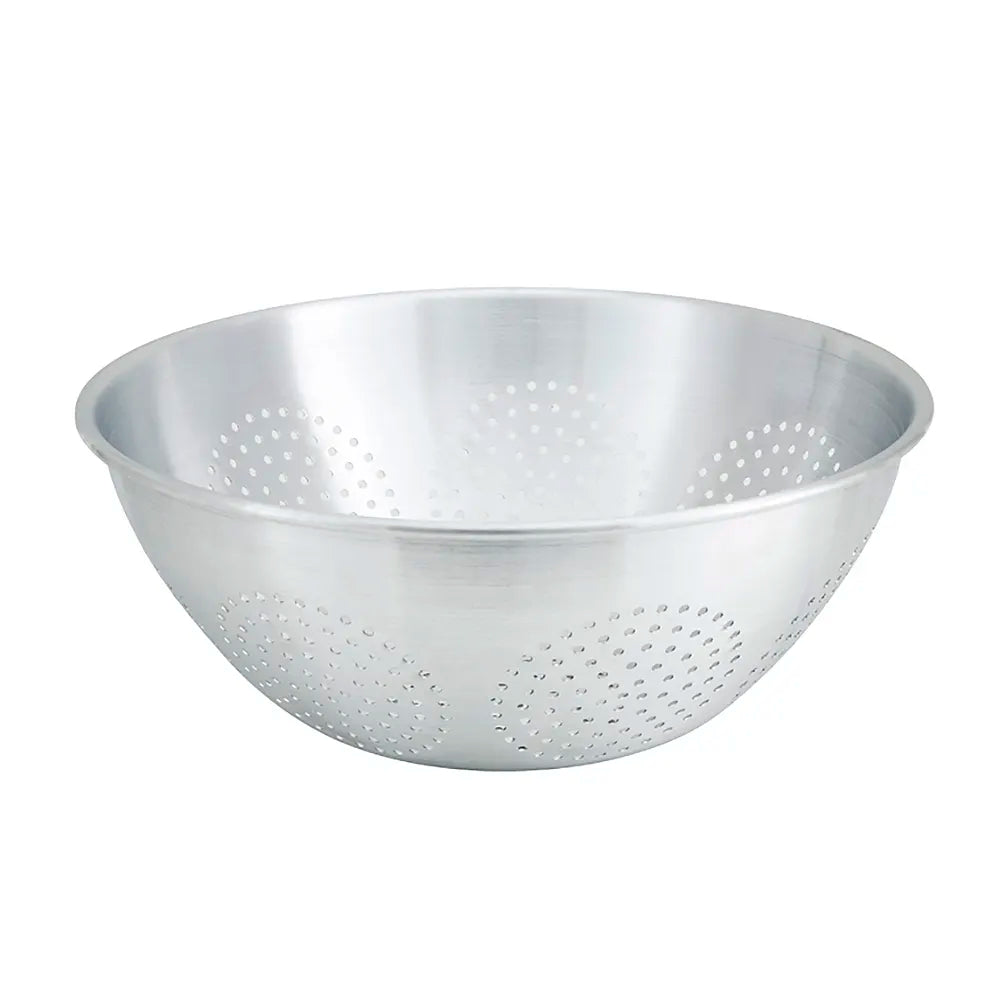 Winco ALO-12 12 Qt. Aluminum Chinese Colander