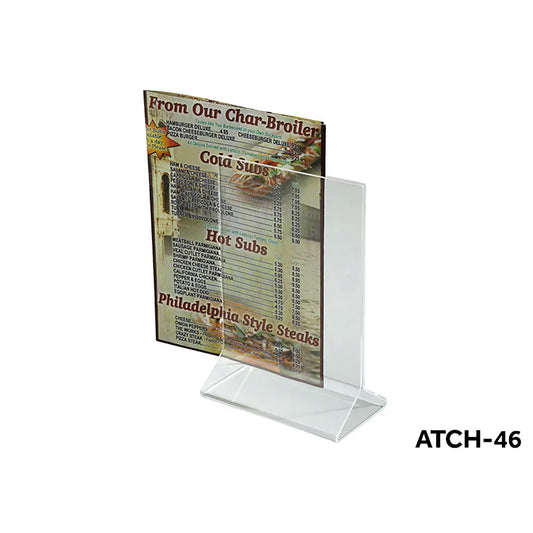Winco ATCH-46 Acrylic Menu Card Holder, 4" x 6"