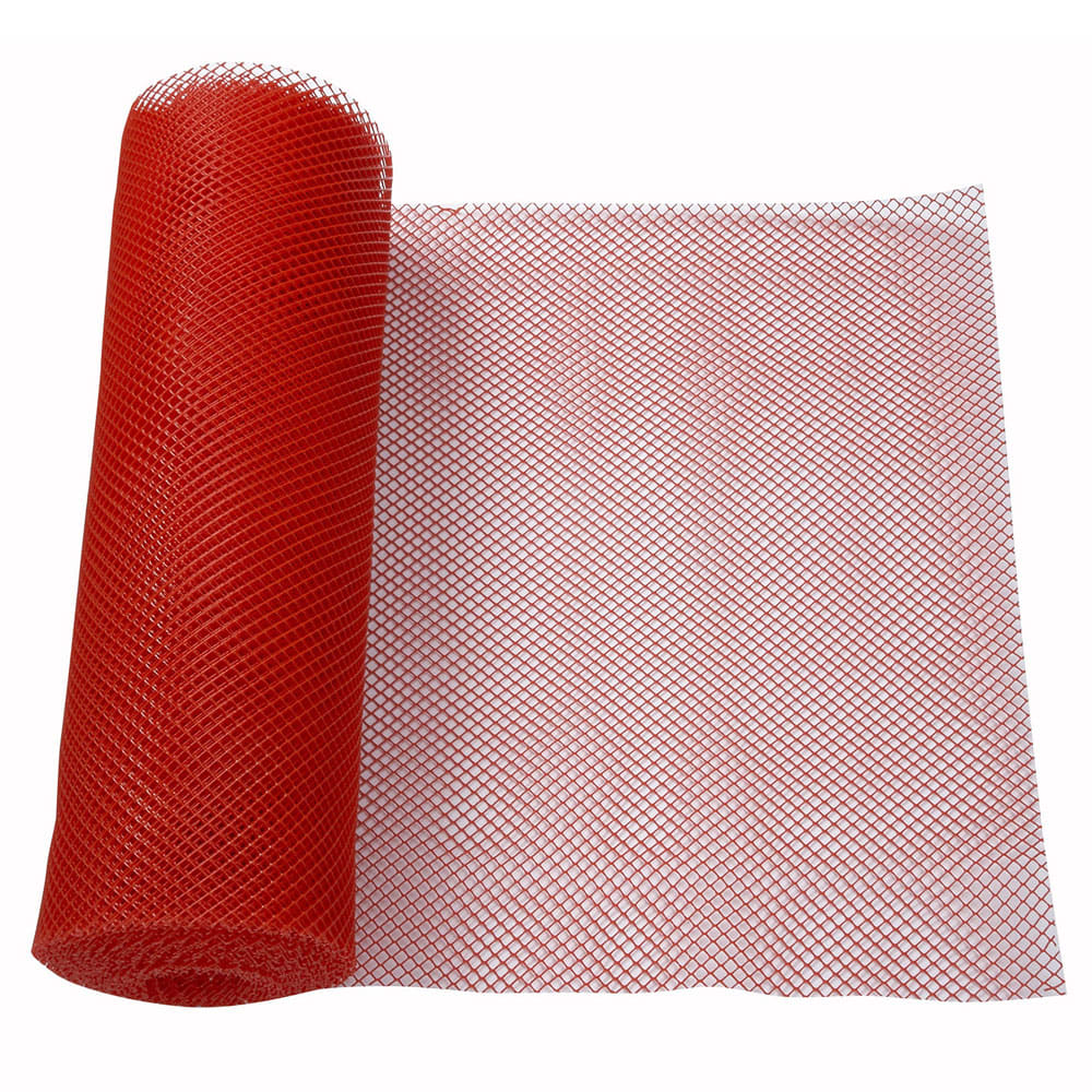 Winco BL-240R 2' Red Plastic Mesh Bar Mat / Shelf Liner