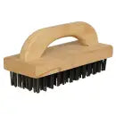 Winco BR-9 Butcher Block Brush with Steel Bristles