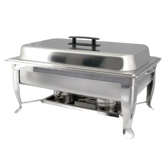 Winco C-1080 8 Qt. Stainless Steel Oblong Chafer Bellaire Line