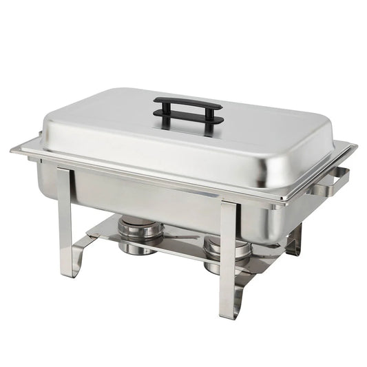 Winco C-3080B Polished Eco Newburg 8 Qt. Chafer with Stand