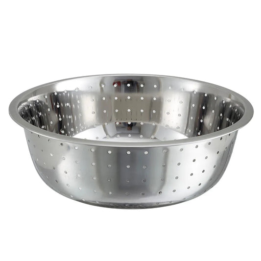Winco CCOD-15L Stainless Steel Chinese Colander with 5 MM Holes
