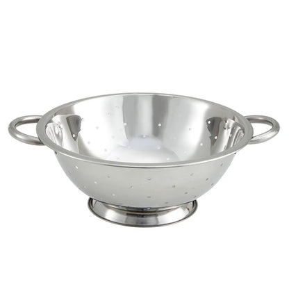 Winco CCOD-11S 5.25 Qt. Stainless Steel Chinese Colander with Small Holes