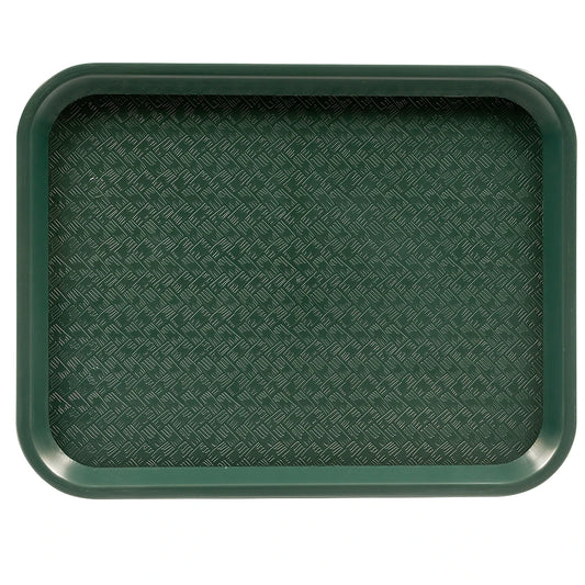 Winco FFT-1014G Green Plastic Fast Food Tray, 10" x 14"